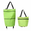 Folding Shopping Pull Cart Trolley Bag With Wheels Foldable s Reusable Grocery s Food Organizer Vegetables gx220611