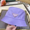 Pra Hats Bucket Hat Casquette Designer Stars with The Same Casual Outing Flat-toA Small Brimmed Hats Wild Triangle Standard Ins Ba233G2