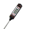 Temperaturmätare Instrument TP101 Elektronisk Digital Mat Termometer Rostfritt Stål Bakmätare Stor liten skärmdisplay Svart Whit