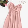 Halter Women Dresses Summer Fashion Solid Solid Beach Sexy mangas uma linha Mini Party Club Robe 220506