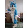 Déguisement de mascotte loup bleu renard de haute qualité Halloween tenues de personnage de dessin animé de noël Costume dépliants publicitaires vêtements