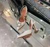 2023 Designer Sandaler High Heeled Shoes Amina Muaddi Begum Bow Crystal-embelled Buckle Pointed Toesl Sunflower Sandal Summer Footwear 10cm Dinner Dress Shoes Shoes