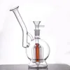 1pcs Verre Bongs Brûleur d'huile Matrice stéréo Matrice Perc Hobelahs en nid d'abeille DAB RIGHE AUR 14 mm Recycleur Fab Recycler fumé Shisha avec tuyau de brûleur d'huile en verre mâle