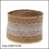 Баннерные флаги праздничные вечеринки домашний сад DIY Burlap Ribbon Vintage Свадебные центральные отделки