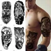 nxy الوشم المؤقت للماء ملصقا كبير النمر الأسد الذئب روز الذراع محب رجل امرأة الجسم الفن tatuajes 0330