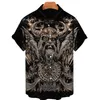 Camisas casuais masculinas Vintage Viking Myshir Mythology para homens Retro Manga curta Tops de grandes dimensões Camisames Camisamen's