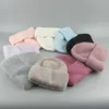 Feiações de peles de coelho de luxo feminino chapéu de inverno moda malha casual bonnet Skullies Skullies Cap 220812