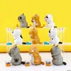 9st Estressed Cat Cute Desktop Decoration Car Accessories Model Miniature Statuette Figur Hem Siffror Doll 220426