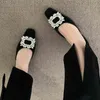 Pantofole Nxy Rimocy Punta chiusa Crystal Women Green Pu Leather Flat Slides Donna 2022 Fashion Strass Mules Summer Ladies Shoes 220705