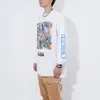 22fw USA Men Dollars Tee Graffiti Golden Logo Print Long Sleeve High Quality Plus Size T Shirt