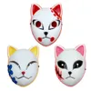 Halloween kostuum feestmaskers schattige kat vos cartoon anime led face maskers fy7942 823