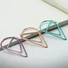 Mini Metal Drop Paper Clip Colorful Papers Clips Bookmark Memo Planner Clips Filing Tidy Supplies School Office Stationery BH6986 TYJ