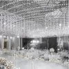 新しい結婚式の装飾のセンターピースカンデラブラクリアキャンドルホルダー結婚式のためのアクリルろうそく設定イベントパーティーFY3802 0801