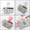 Stamps Desk Accessories Office School Supplies Business Industrial Wholesale- Diy Roller Knob Seal Text Date Ink Rubber Stamp Diary Po Alb