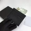 2CM223 venta al por mayor de moda negro ID titulares de tarjetas de crédito mujer mini billetera cuero genuino hombres Diseñador color puro Doble cara con caja