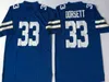 Wskt Herren-Retro-Fußball-Trikot von Deion Sanders, Troy Aikman, Emmitt Smith, Tony Dorsett, Randy, Weiß, Michael Irvin, Roger Staubach, genäht, Marineblau