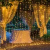 3x1 / 3x3 / 6x3m LED icicle string luzes Christmas Fadas de fadas Garland casa ao ar livre para casamento / festa / cortina / decoração de jardim 220408