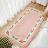 Carpets Irregularly Shaped Carpet Pink Heart Mat Bedside Oval Non-Slip Absorbable Quick-Drying Washable Semicircle Rugs Printed FootCarpets