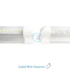 V-Shaped Entegre T8 LED Tüp 2 4 5 6 8 Feet Floresan Lamba 144 W 8 Ft 6 Satır Işık Tüpleri Soğutucu Kapı Aydınlatma Yapıştırıcı Duvar Tavan için Dış Mağaza Işıkları