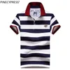 95% Cotton 5% Spandex Quality Summer Man Polo-shirt Fashion Embriodery Striped Casual Male Navy Blue Men Short Sleeve Polo Shirt 220608