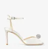 Summer Design heel sandals Sacaria Dress Wedding Shoes Pearl Embellished Satin Platform Sandal Elegant Women White Bride Pearls High Heels Ladies Pumps EU35-42