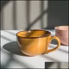 Tasses Verres Cuisine Salle À Manger Bar Maison Jardin Japonais Rétro Tasse En Céramique Simple Tasse Créative Avec Souvenir Couple Eau Coff Dh9Fm