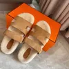 Winter Men Women Fur Slippers Indoor Wool High Quality Soft Fluffy Plush Flat Bottom Antiskid Casual Ladies Warm Flip Flops