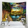Fantasy Forest Animal Landscape Decoration Background Wall Carpet Nordic Bohemian Hippie Cloth Hanging Home Bedroom J220804