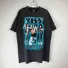 Kiss Band Retro Vintage Wash Short Sleeve Men's High Street American Fashion Casual Loose T-shirt Vintage Tees1