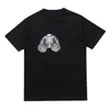 Летняя мужская футболка дизайнерская буква писем медведь припечаток свободно модная повседневная воздухопроницаемая рубашка с рубашкой