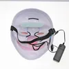 Maschera Led Adulto Light Up Clown Red Nose Fancy Dress Up Maschere Uomo Donna Costumi di Halloween Puntelli per feste XBJK2208