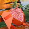 Подарочная упакованная упаковка коробки с цветочной коробкой в ​​форме сердца в форме сердца