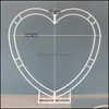 Heart Shaped Flower Row Arrangement Wedding Background Arch Set Party Stage Props Decor Stand Drop Delivery 2021 Decoration Event Supplies