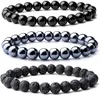 8MM Femmes Hommes Designer Strand Bracelets De Luxe Pierre Naturelle Guérison Cristal Stretch Perlé Bracelet Pierre Précieuse Ronde Bracelets H220418