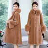 Women's Fur & Faux 2022 Winter Style Composite One Temperament Commuting Lady Mid-length Collar