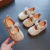 Neue Kinder Flache Tanzschuhe Baby Mädchen Sandalen Kinder Glitter Pailletten Prinzessin Kind Schuhe Freizeitschuhe