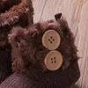 Boots Baby Girls Snow Soft Sole Sole Anti inlip prewalkers Winter Wart Warm Fur Fur Booties with 2 buttons 0-18moots