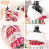 جديد 2023 عيد الميلاد الزجاجة نبيذ الأغطية زجاجة ندفة الثلج النبيذ الزجاجات مع Bowknot Beer Cover New Year Home Home Decoration GC1014