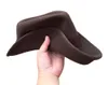 Boinas Marrons Esmagáveis Cowboy Fedora Hats Indiana Jones Outback Hat -Pacote SimplesBoinas