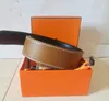 uomo Designers Cinture classico moda business casual Cintura uomo all'ingrosso cinturino donna fibbia in metallo larghezza pelle 3,8 cm scatola arancione