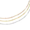 Цепи ожерелье для женщин 316L из нержавеющей стали розовое золото серебряный цвет Жемчужный цепь Простые ювелирные изделия клавиля
