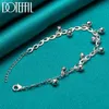 Link Chain 925 Sterling Silver Bead Ball Bell Bracelet For Women Fashion Charm Wedding Engagement Party JewelryLink Lars22