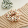 Sweet Floral Hair Scrunchies Handmade Elastic Rubber Bands Ponytail Holder Vintage Cloth Fabric Headwear Hair Accessories