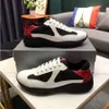 Utmärkt kvalitet America Cup Sneakers Skor Män Lackläder Mesh Trainers Gummisula Tyg Sport Snörning Nylon Fritid Utomhus Fritidsvandring