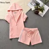 Juicy Apple Tracksuit Women's Leisure Sports two piece set women designer Summer Loose Short Sleeve Letter T-Shirt and Shorts Sports Set Outfits