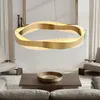 220v modern post-modern chandelier brushed gold round hanging lamp living room loft lustre design creative ceiling chandelier