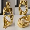 Thinker Statue Abstract Figure Sculpture Small Ornaments Resin Home Crafts Decoration Modern Figurines For Interior 220628