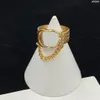 Trendy Diamond Letter Ringen Kristal Alfabet Open Ring Vrouwen Glanzende Strass Band Ringen Voor Partij Sieraden