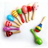 11cm Baby Toy Kids Kids Wooden Rattle Maracas Cabasa Music Instrument Hammer Orff Instrument Toys infantil 2022