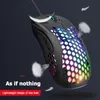 Fareler Ergonomik Kablolu Masaüstü Dizüstü Bilgisayar PC için USB Oyun Fare RGB RGB Backlight 2400dpi Office OpticalMice